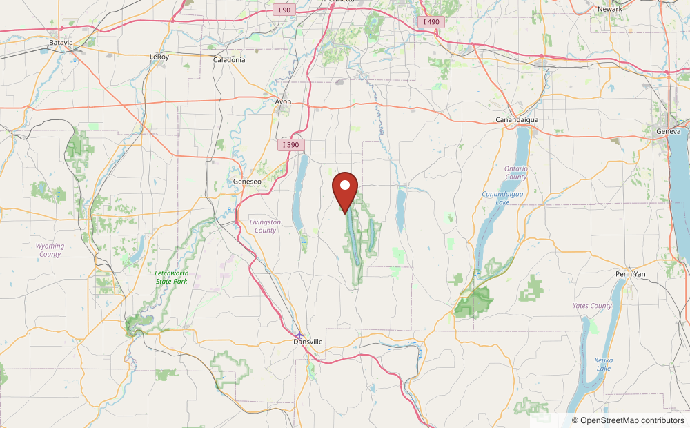 Map to O-Neh-Da Vineyard, 7107 Vineyard Rd, Conesus, NY 14435 (OpenStreetMap)